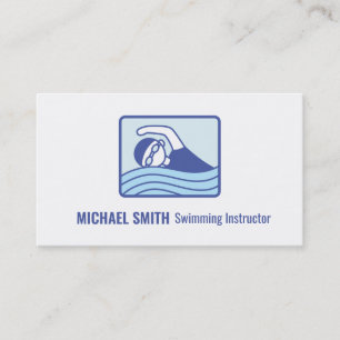 Swimming Lessons, Swim Instructor Business Card