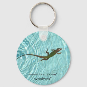 Swimming Lizard Keychain