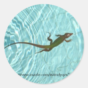 Swimming Lizard stickers