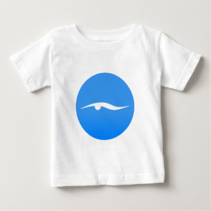 Swimming logo on T-shirt