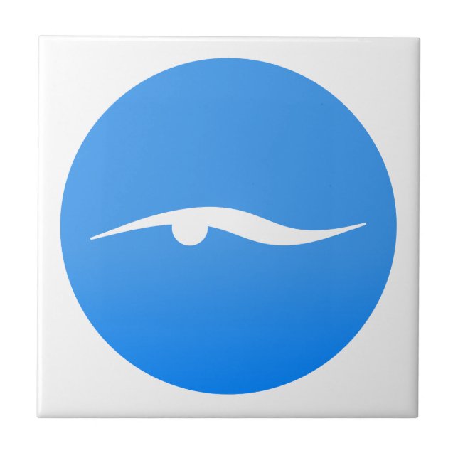 Swimming logo on T-shirt Tile (Front)