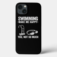 Swimming Make Me Happy Swimmer Team Gift Funny