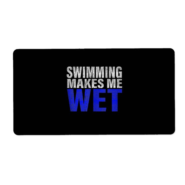 Swimming Makes Me Wet Tank Top (Front)