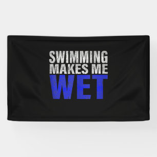 Swimming Makes Me Wet Tank Top Banner