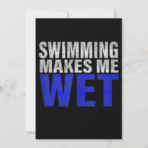 Swimming Makes Me Wet Tank Top Holiday Card