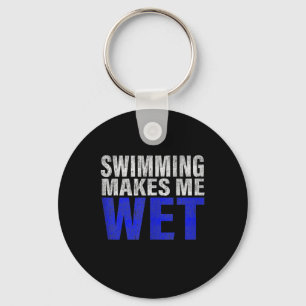 Swimming Makes Me Wet Tank Top Keychain