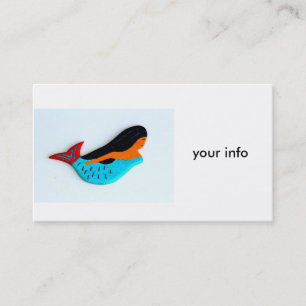 swimming mermaid business card