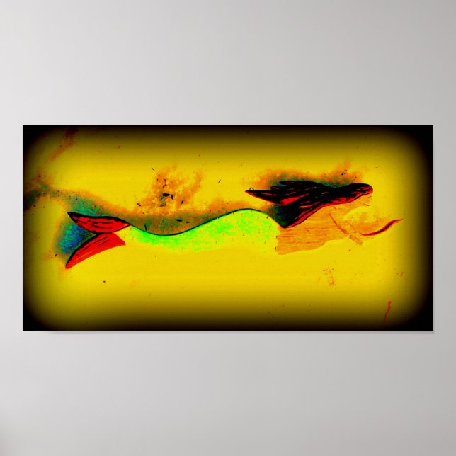 swimming mermaid poster (Front)