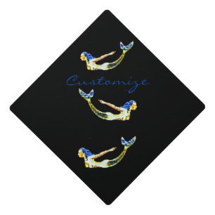 Swimming Mermaid Thunder_Cove Graduation Cap Topper