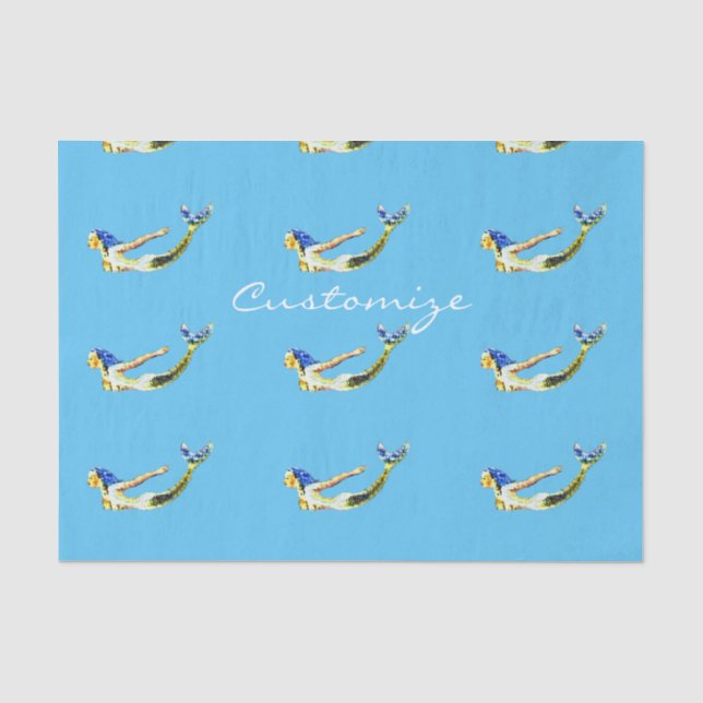 Swimming Mermaid Thunder_Cove Tissue Paper (Front)