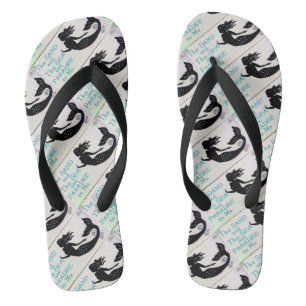 swimming mermaids flip flops