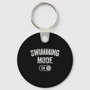 Swimming Mode On Funny Swimmer Gift Diver Coach  Keychain