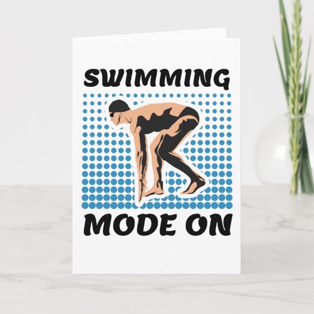 Swimming Mode on - Pool Lover Card (Front)