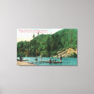 Swimming Near the Dock on the Russian River Canvas Print