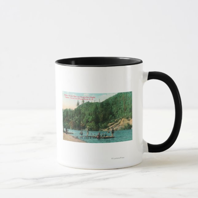 Swimming Near the Dock on the Russian River Mug (Right)