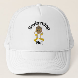 Swimming Nut Text  Trucker Hat