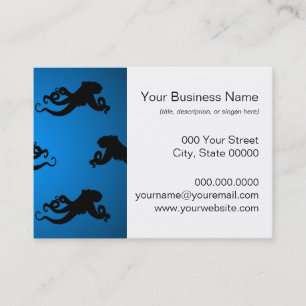 Swimming Octopus Silhouettes Business Card