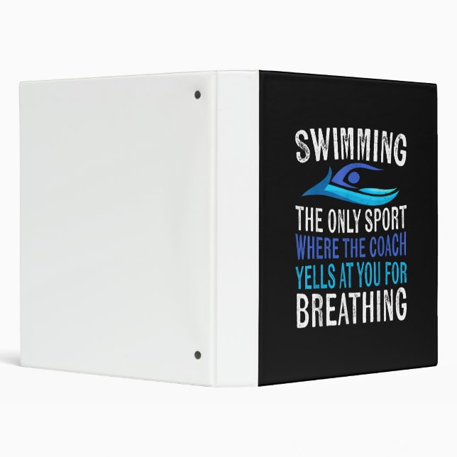 Swimming Only Sport Where  Coach Swimmer Gifts Binder (Background)