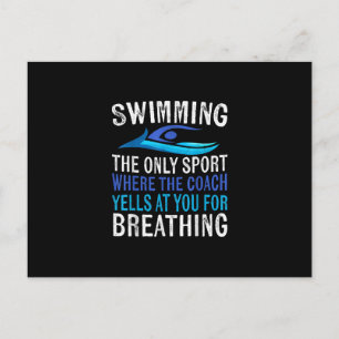 Swimming Only Sport Where Coach Swimmer Gifts Holiday Postcard