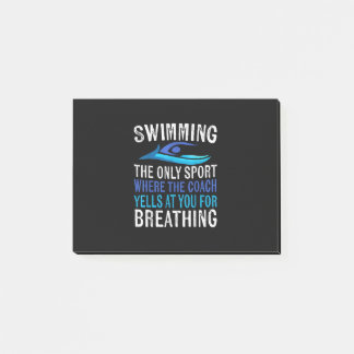 Swimming Only Sport Where  Coach Swimmer Gifts Post-it Notes