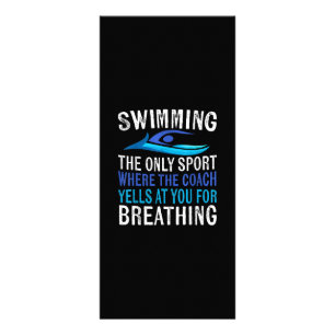 Swimming Only Sport Where  Coach Swimmer Gifts Rack Card