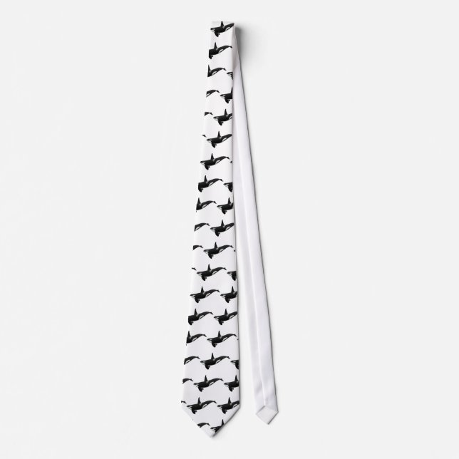 Swimming Orca Killer Whale Tie (Front)