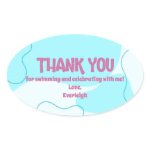 Swimming Party Favour Label