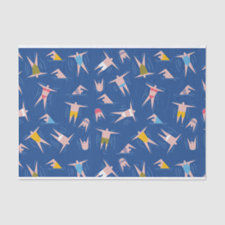 Swimming People Pattern Tissue Paper