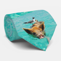 Swimming Pig with a Passenger