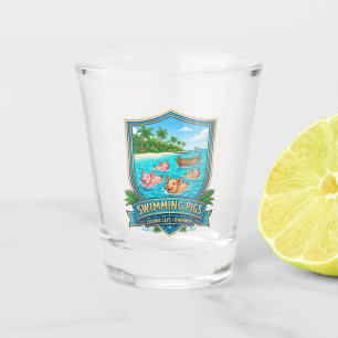 Swimming Pigs Exuma Cays Bahamas Bahamas Shot Glass