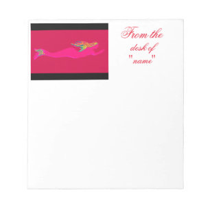 swimming pink mermaid notepad