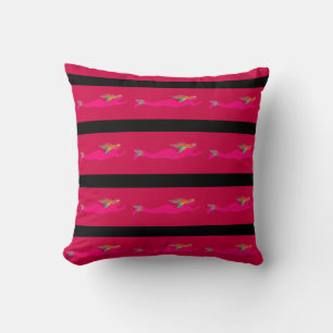 swimming pink mermaids Thunder_Cove Throw Pillow