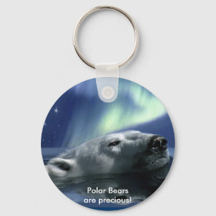 SWIMMING POLAR BEAR KEYCHAIN