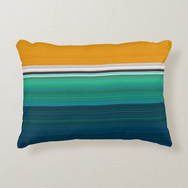 Swimming Pool Abstract Art Accent Pillow (Front)