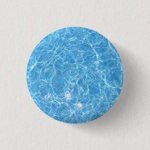 Swimming Pool Blue Water Blank Template Trendy 1 Inch Round Button