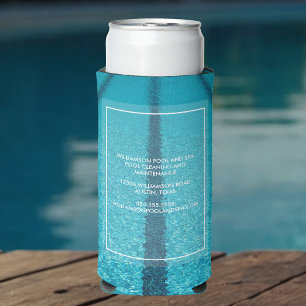 Swimming Pool Builder Company Custom Marketing Seltzer Can Cooler