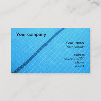 "Swimming pool" business card