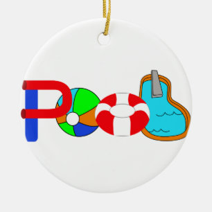 Swimming Pool Ceramic Ornament