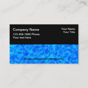 Swimming Pool Cleaning Service Business Card