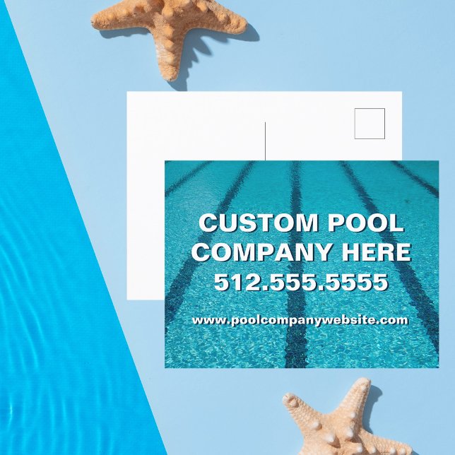 Swimming Pool Company Custom Marketing Postcard (Creator Uploaded)