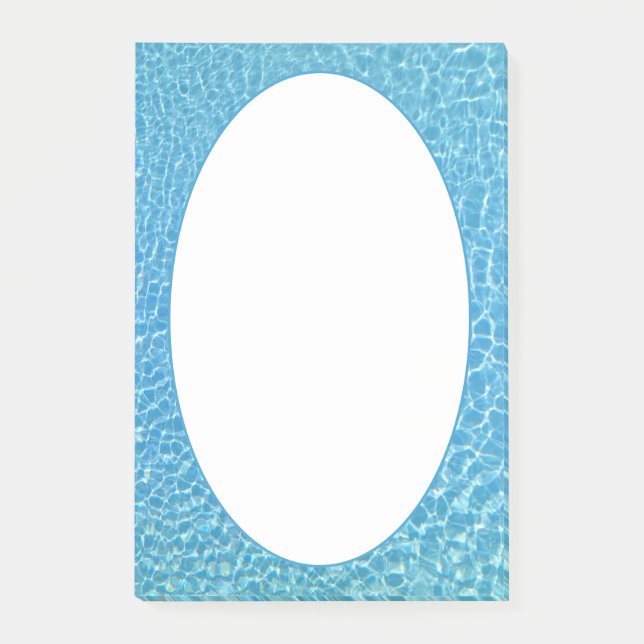 Swimming Pool Cool Blue Water Print Post-it Notes (Front)