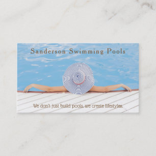 Swimming pool designer business cards