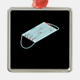 Swimming Pool Face Mask Masks Meme Gag T-Shirt Metal Ornament