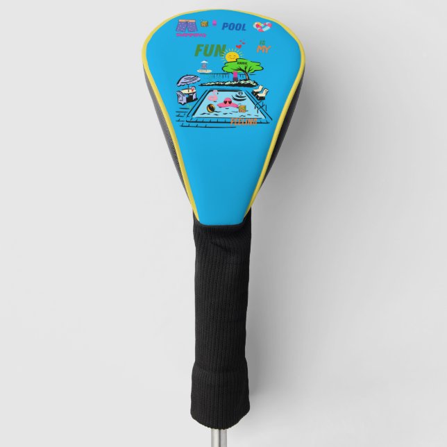 swimming pool Fun Golf Head Cover (Front)