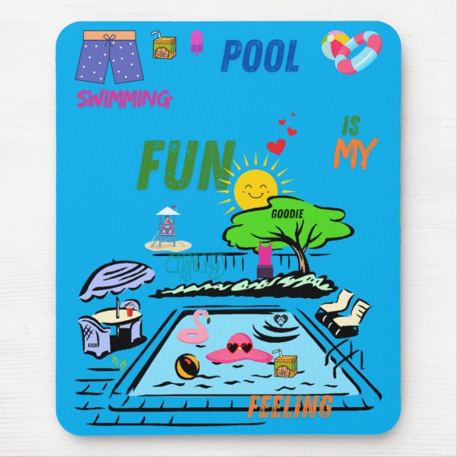 swimming pool Fun Mouse Pad (Front)