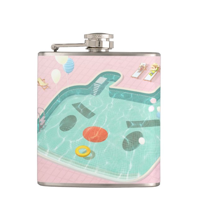 Swimming Pool Hip Flask (Front)