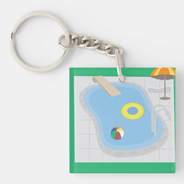 Swimming Pool Keychain (Front)