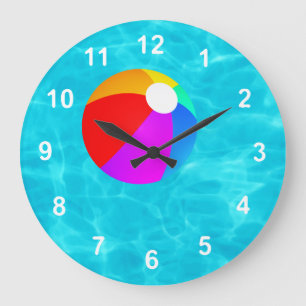 Swimming Pool. Large Clock