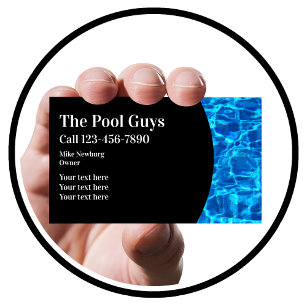 Swimming Pool Modern Business Cards