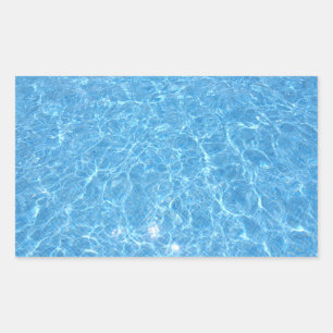 Swimming Pool Party Elegant Blank Blue Water Sticker